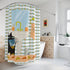 Atomic Cat, Mid Mod Bathroom, Kitschy Cool, Fun Retro MCM Shower Curtains Home Decor 71" × 74"