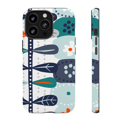 Scandinavian Modern Floral Nordic Hygge Tough Phone Case - Mid Century Modern Gal
