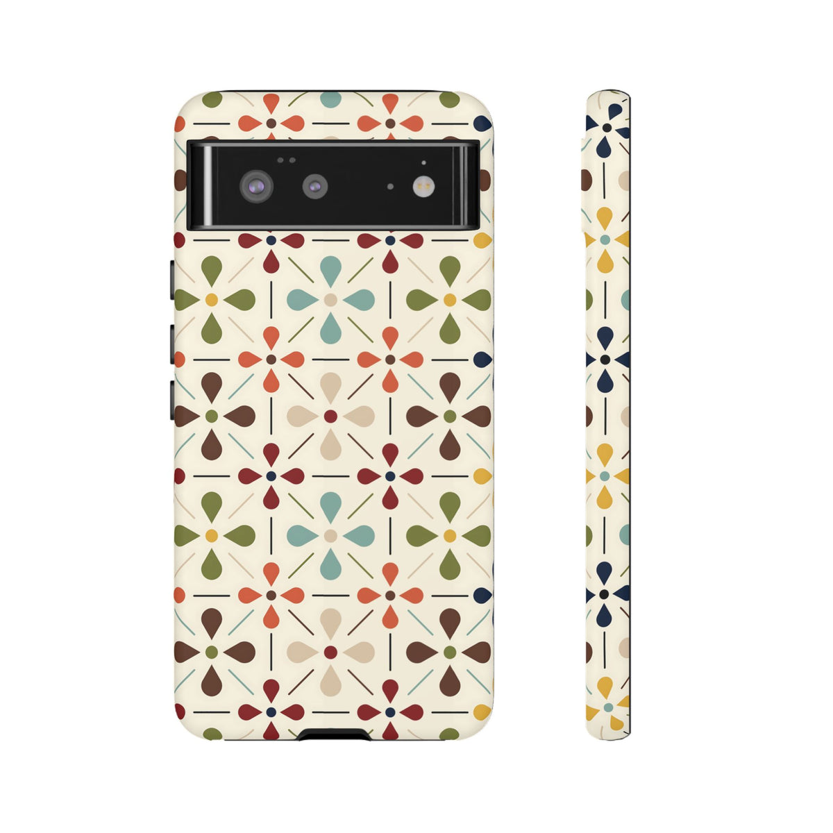 Scandinavian Flower, Mid Modern Danish Design Tough Phone Case