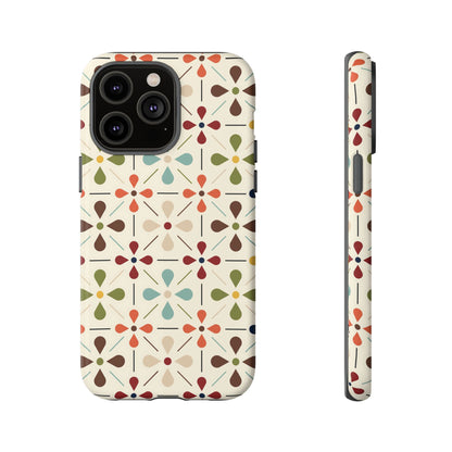 Scandinavian Flower, Mid Modern Danish Design Tough Phone Case