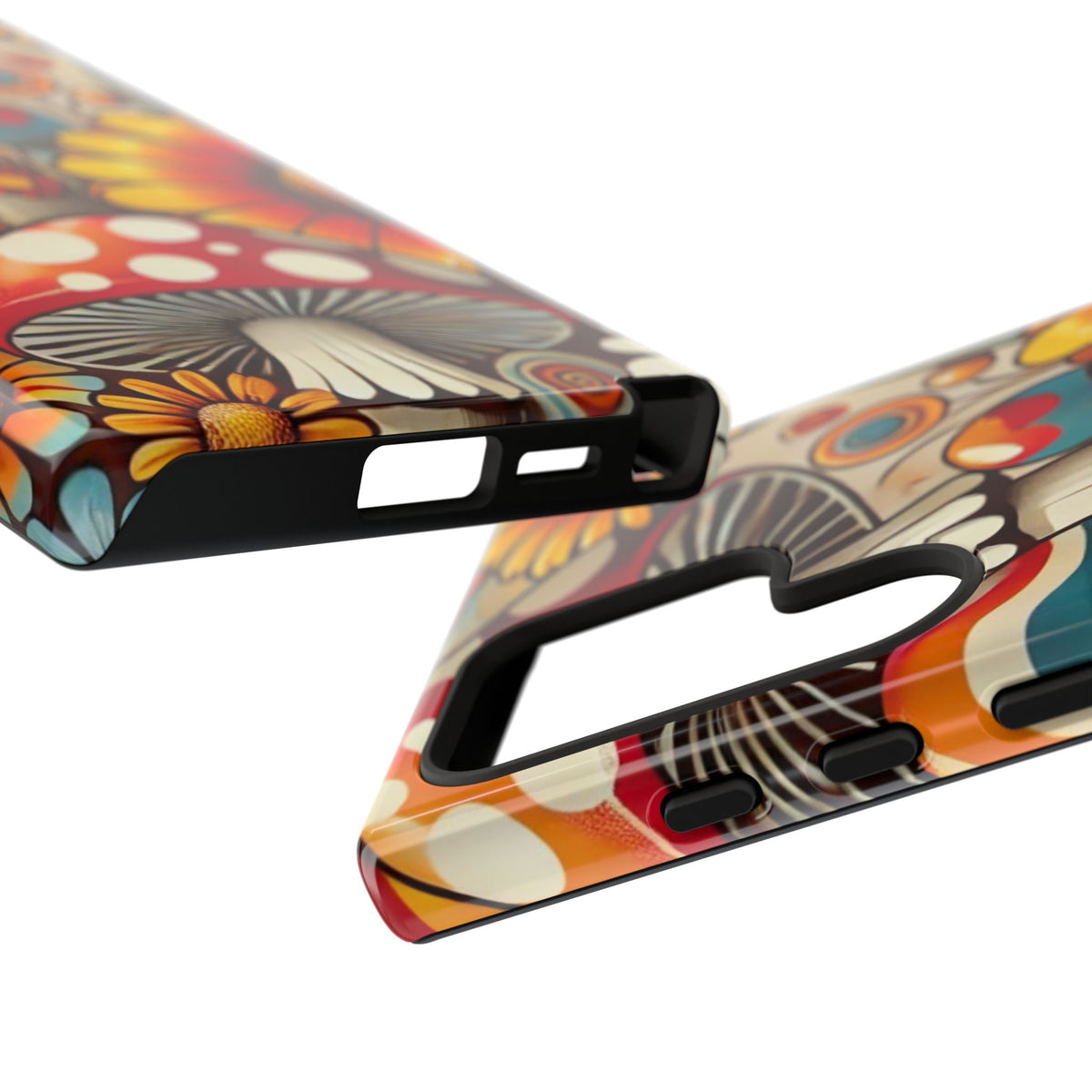 Colorful Mushroom Flower Phone Case - Boho Chic Design