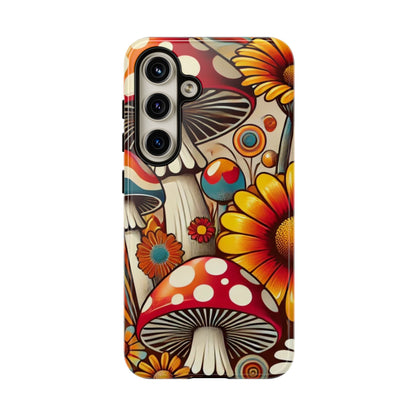 Colorful Mushroom Flower Phone Case - Boho Chic Design