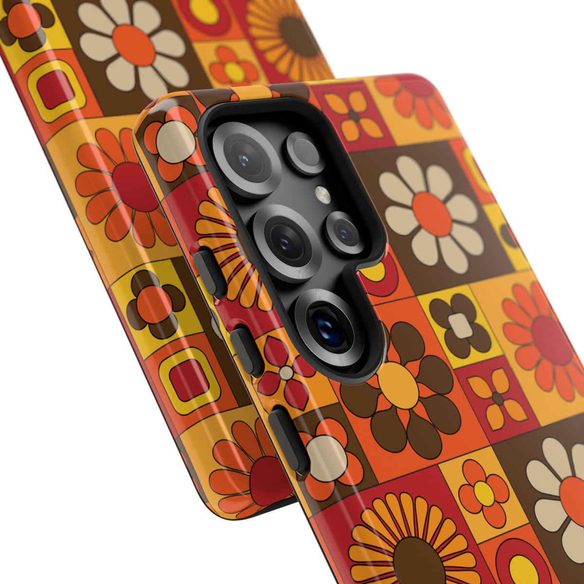 Retro 70s Mid Mod Floral Phone Case | Tough Cases for Flower Lovers