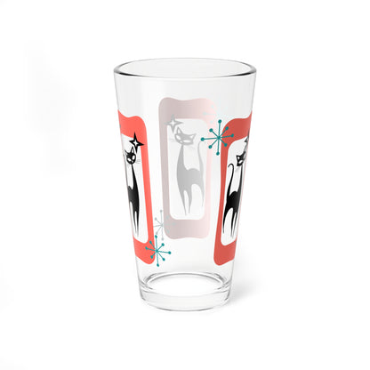 MCM Atomic Cat Mid Century Modern Barware, Shaker Glass, MCM Retro Cat - Mid Century Modern Gal