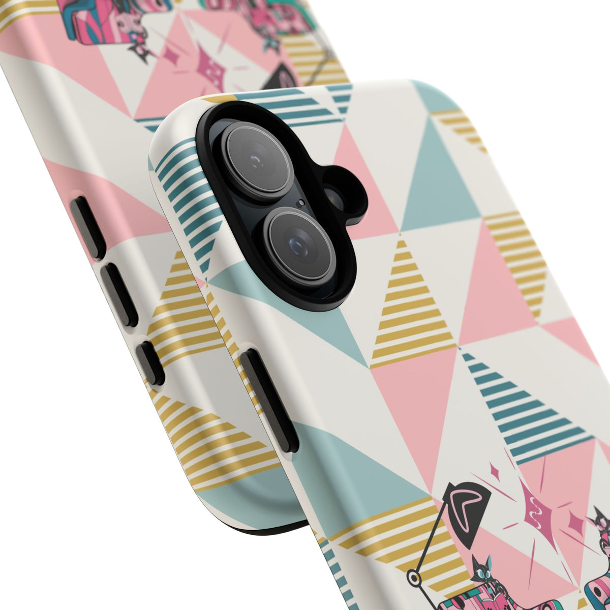 Atomic Cats Reading, Book Talk, Book Lover, Retro Chic Phone Case with Retro Vibe - Cozy Living Room Design
