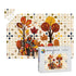 Atomic Cat Wooden Jigsaw Puzzle In Modern Scandinavian Floral Harvest Decor - Mid Century Modern Gal