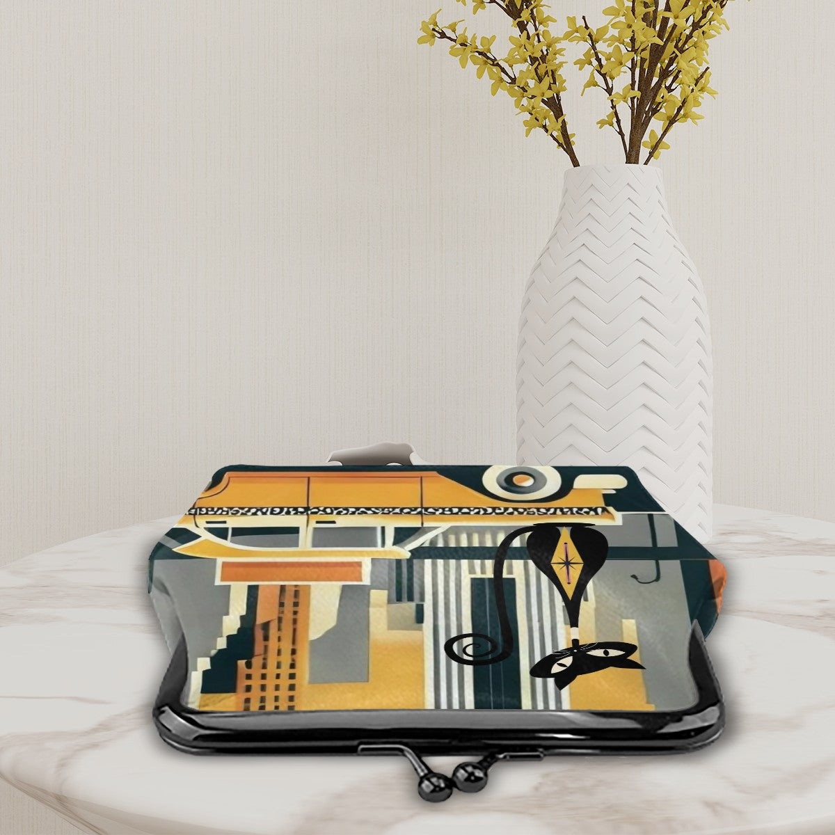 New York New York Atomic Kitschy Cat Coin Purse - Mid Century Modern Gal