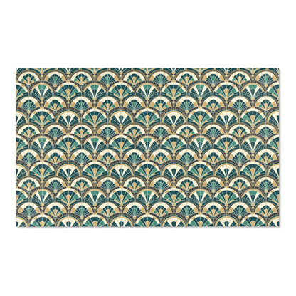 Art Deco Peacock Inspired Area Rug