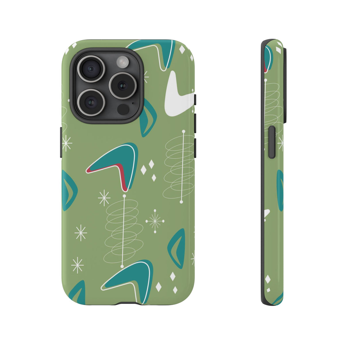 Mid Century Modern Atomic Boomerang, 50s Space Age Tough Phone Case