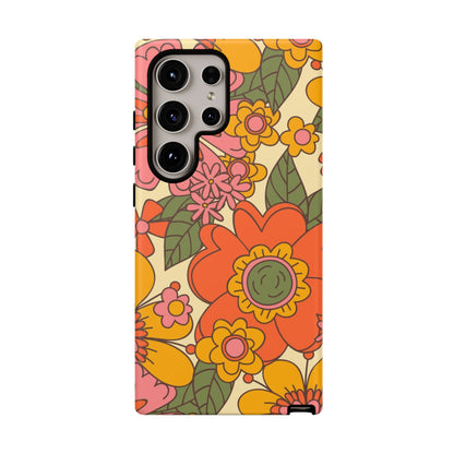 Groovy Retro Flower Power Vintage Inspired Pattern Smart Phones Tough Phone Cases