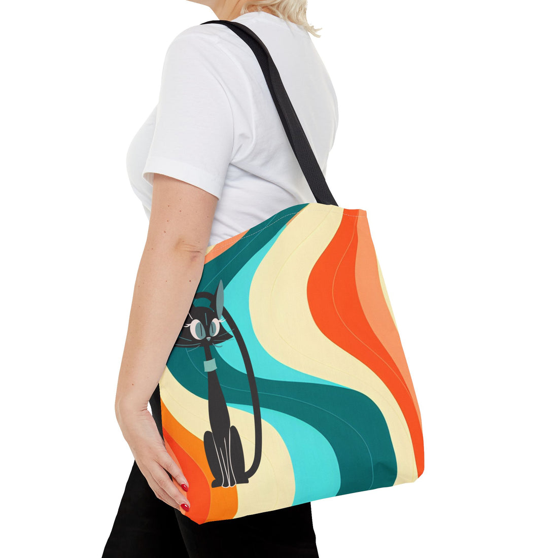 Atomic Cat Mid Mod Groovy Tote Bag - Mid Century Modern Gal