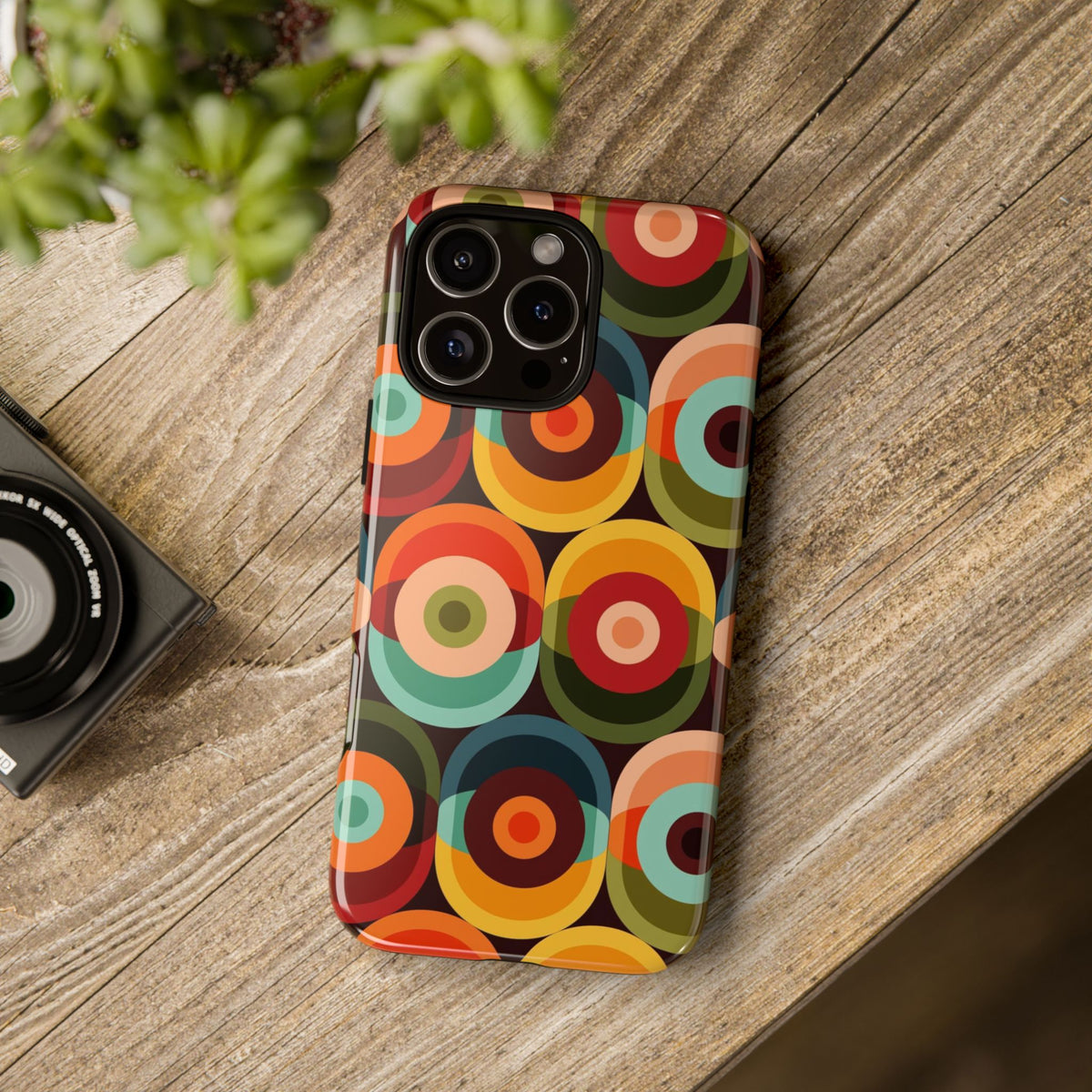Retro Groovy Space Orb, Funky Fun Tough Phone Case