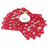 Retro Red Atomic White Starbursts Kitschy MCM Woven Placemat - Mid Century Modern Gal