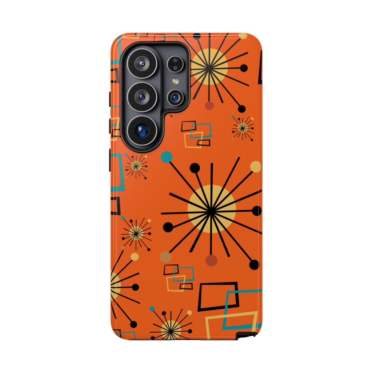 Mid Century Modern Sinatra Orange, Starburst, Geometric Funky Fun Tough Phone Case - Mid Century Modern Gal