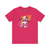 50s Poodle Kitschy Playful Kitschy Mod- Fun Unisex Jersey Short Sleeve T-Shirt - Mid Century Modern Gal