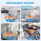 Mid Mod Flower Power Atomic Cat, Cute Orthopedic Memory Foam Seat Cushion - Mid Century Modern Gal