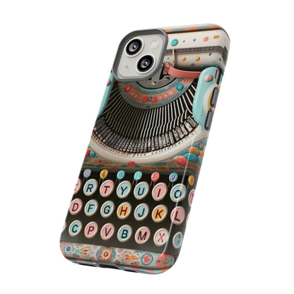 Retro Typewriter Mid Mod Kitschy  Quirky Fun Smart Phone, Tough Cases