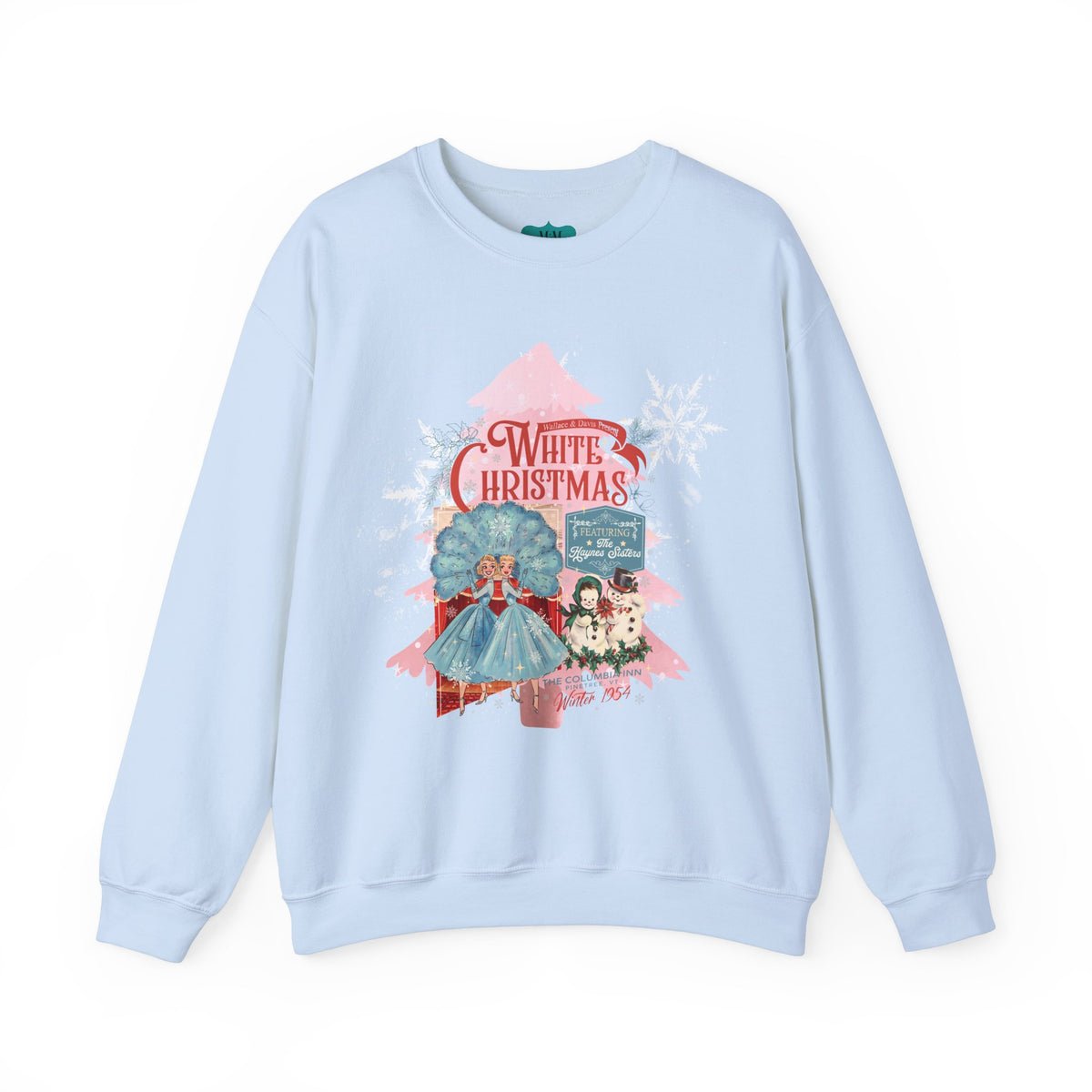 Sister Sister Festive 'White Christmas' Unisex Crewneck Sweatshirt - Cozy Holiday Apparel - Mid Century Modern Gal