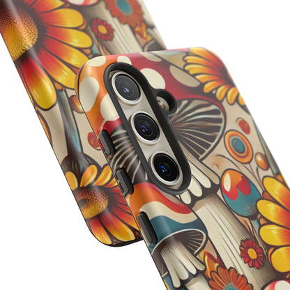 Colorful Mushroom Flower Phone Case - Boho Chic Design