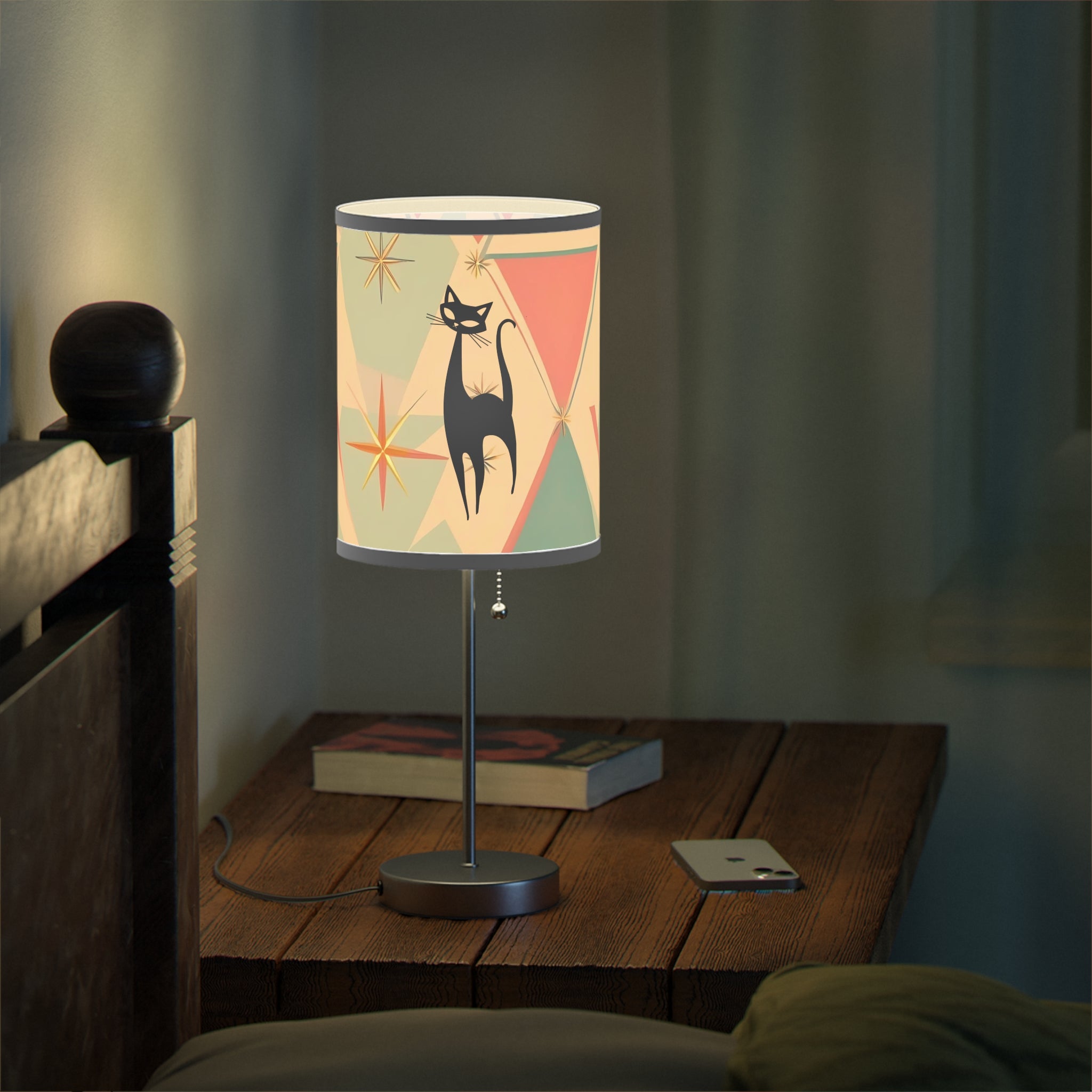 Mid-Century Modern Cat Lamp – Stylish Home Decor for Cat Lovers