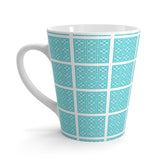 Mid Century Modern Breeze Block Blue, Kitschy Mod Latte Mug - Perfect for Coffee Lovers & Gift Giving - Mid Century Modern Gal