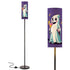 Retro Kitsch Ghost And Cocktail Hour, Mid Century Modern, Purple Aqua Starbursts, Floor Lamp - Mid Century Modern Gal