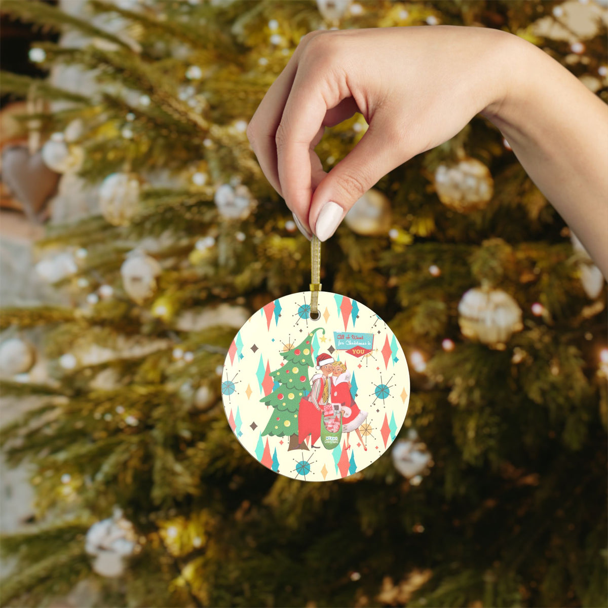 Vintage Christmas Glass Ornaments, Retro Holiday Decor, Whimsical Tree Ornament, Festive Gift, Collector's Ornament for the Holidays, Unique - Mid Century Modern Gal