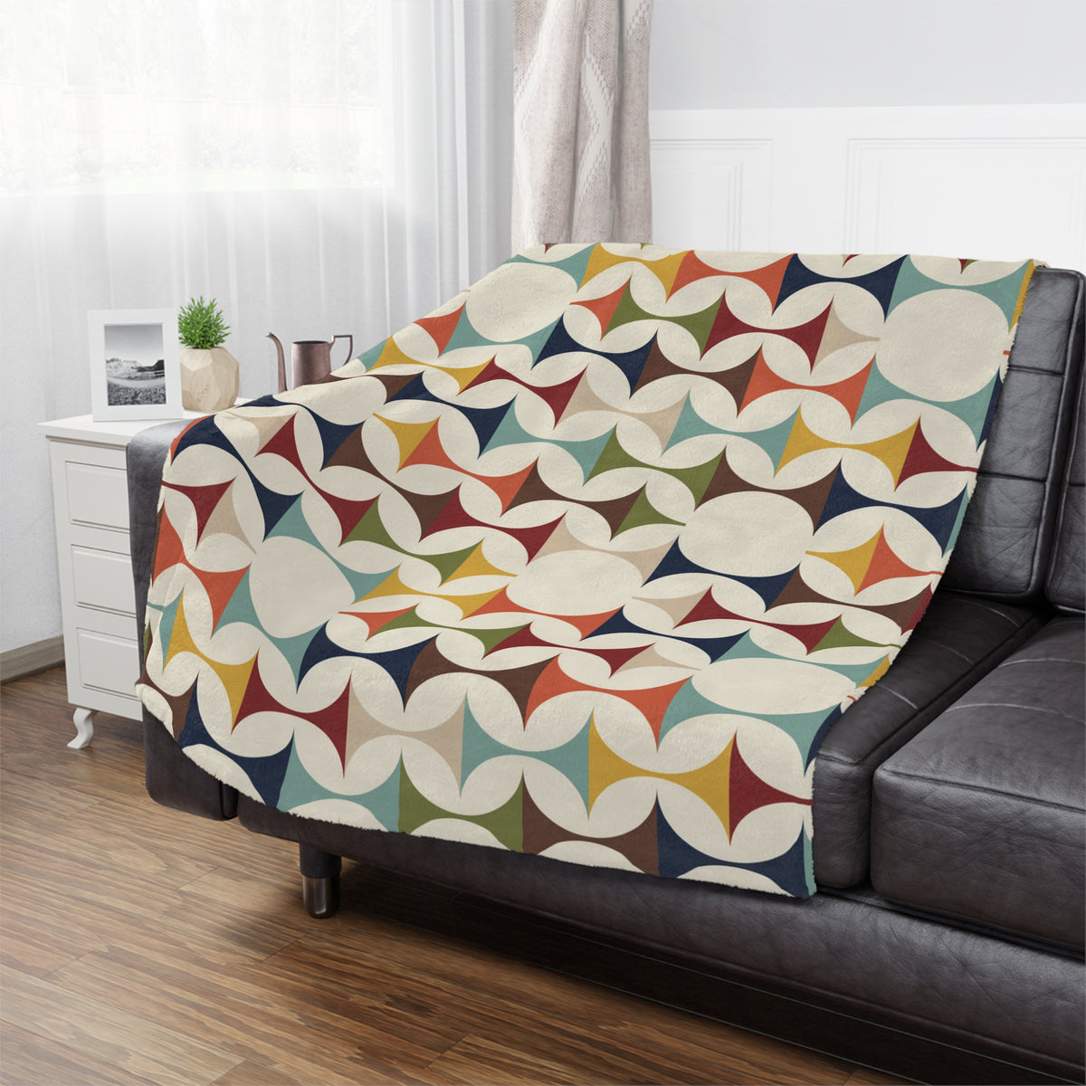 Scandinavian Designed, Mid Century Modern, Minky Throw Blanket - Mid Century Modern Gal