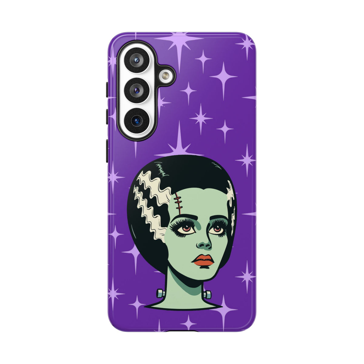 Bride of Frankenstein Retro Mid Mod Horror Buff Purple Halloween Tough Phone Case