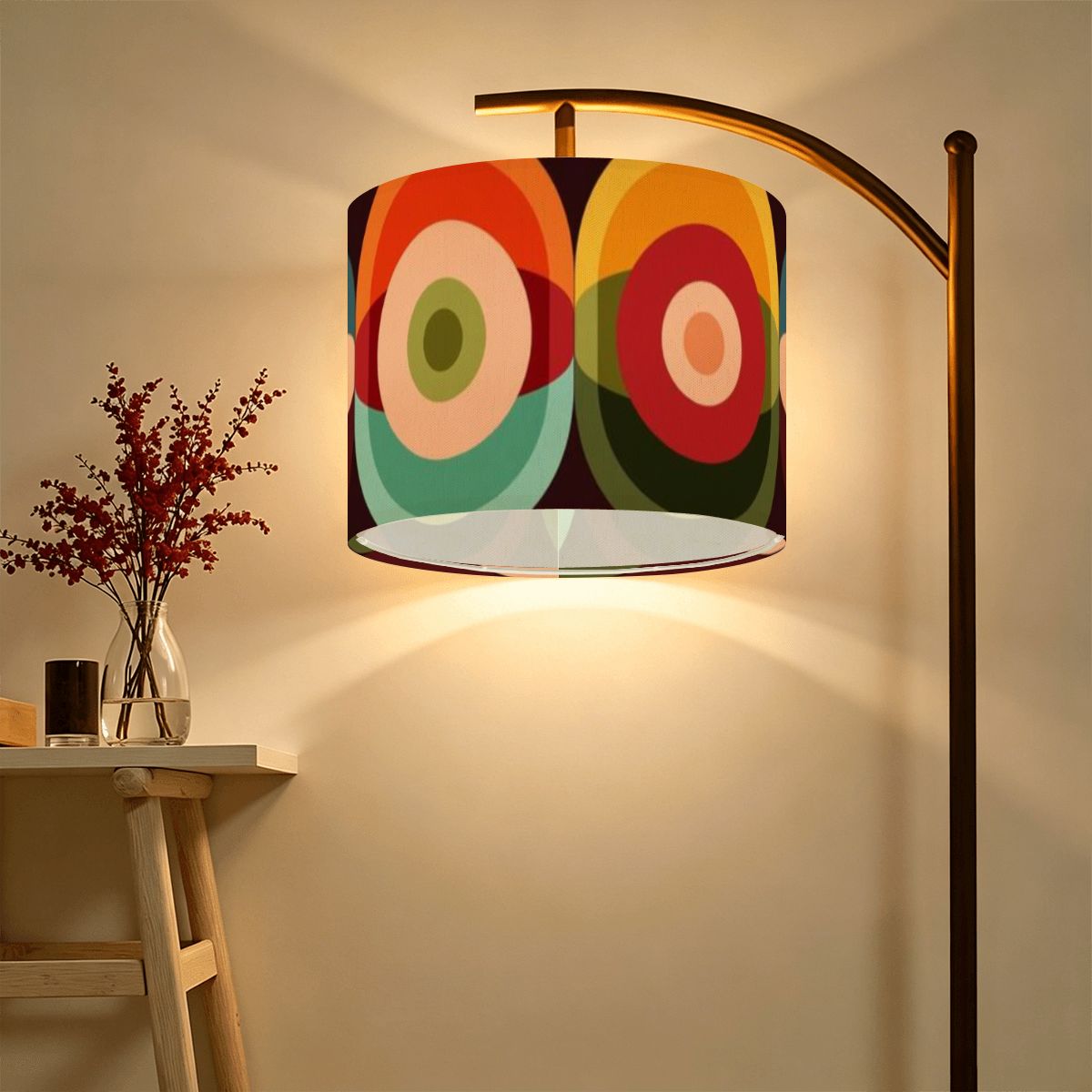 Retro Groovy Space Orb, Funky Fun Lamp SHADE ONLY - For Arc Floor Lamps Only - Mid Century Modern Gal