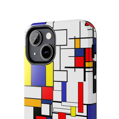 Retro Mod Mondrian, Mid Century Modern Style Tough Phone Case