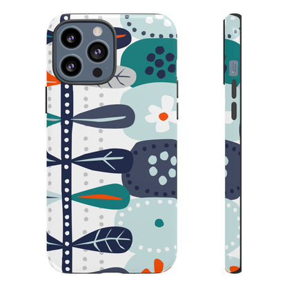 Scandinavian Modern Floral Nordic Hygge Tough Phone Case - Mid Century Modern Gal
