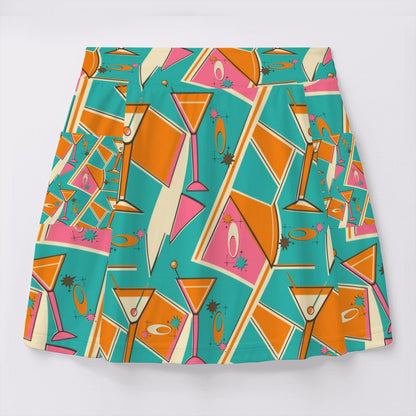 Retro Kitsch Mid Mod Teal Orange Pink Women&