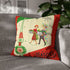 Shiny Brite Holiday Pillow Cover, Mid Century Modern Kitschy Couple Season Greetings - Mid Century Modern Gal