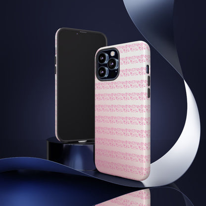 Pink Pyrex Gooseberry Striped Phone Case, Stylish Phone Cover, Tough Protective Case, Cute Cell Phone Case, Trending Gift for Her