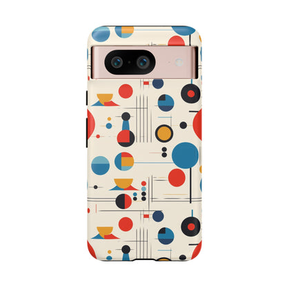 Mid Mod Bauhaus Designed iPhone, Samsung, Retro Phone Tough Cases