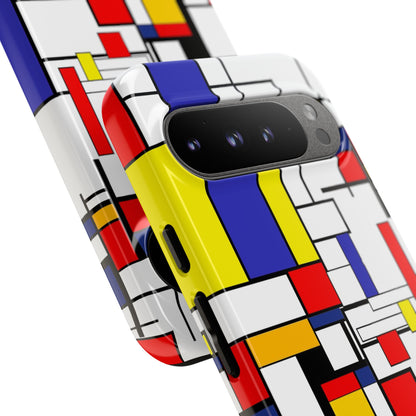 Retro Mod Mondrian, Mid Century Modern Style Tough Phone Case