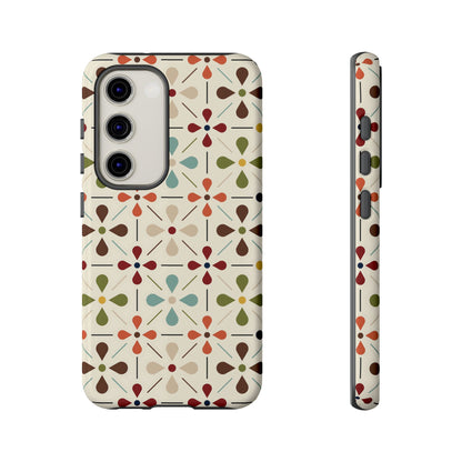 Scandinavian Flower, Mid Modern Danish Design Tough Phone Case