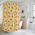 1970s Groovy Flower Power Golden Yellow, Orange Pop Of Funky Fun Shower Curtain - Mid Century Modern Gal