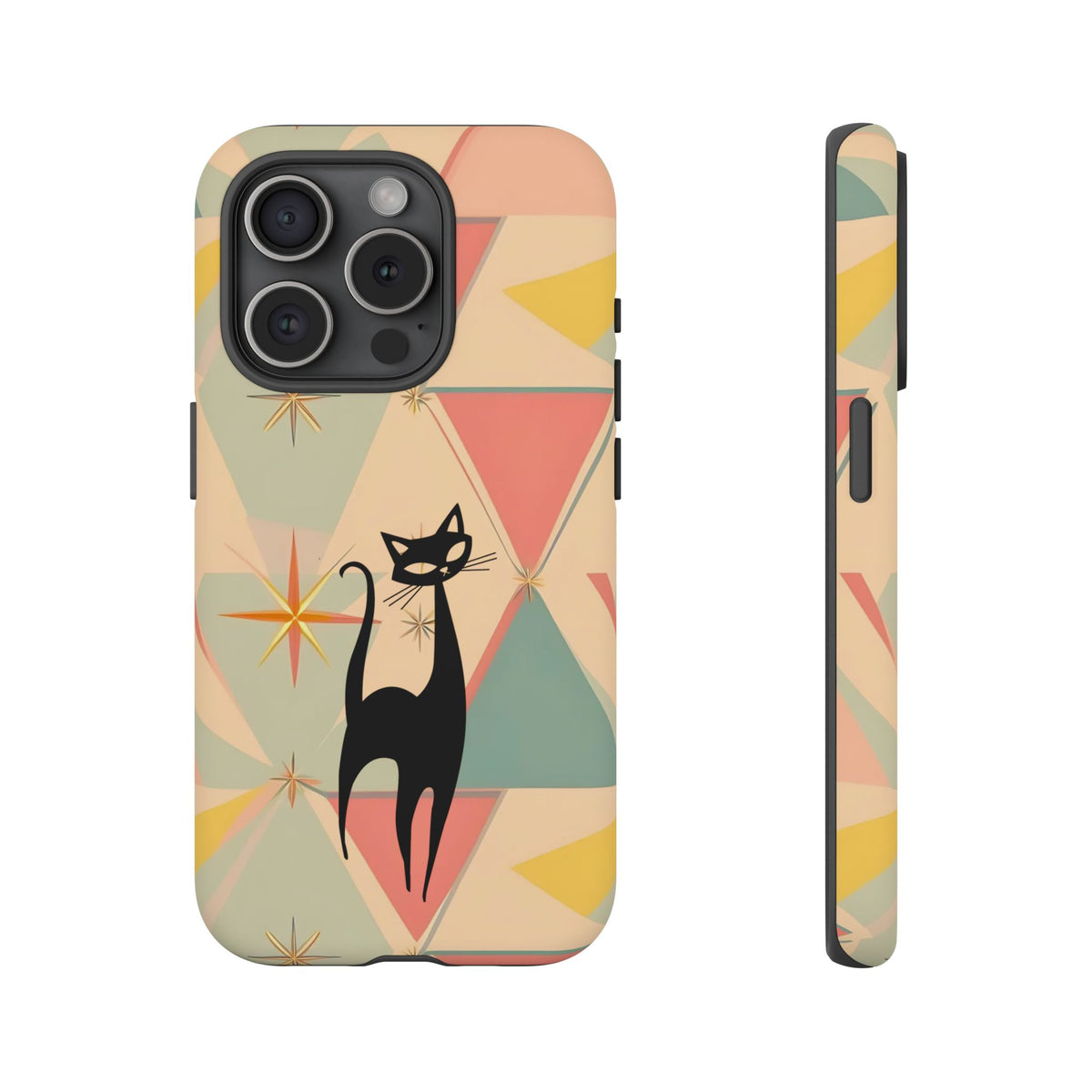 Atomic Cat Mid Mod Retro Cat Phone Case | Tough Cases with Vintage Vibe | Ideal for Cat Lovers - Mid Century Modern Gal