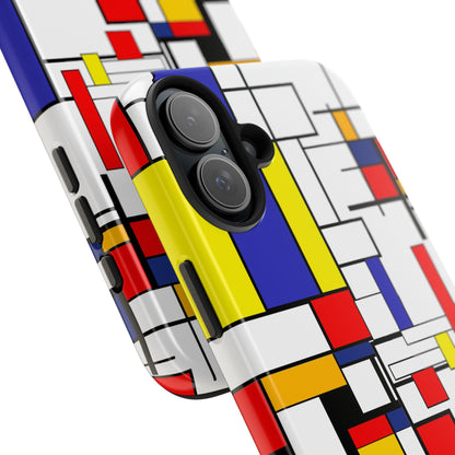 Retro Mod Mondrian, Mid Century Modern Style Tough Phone Case