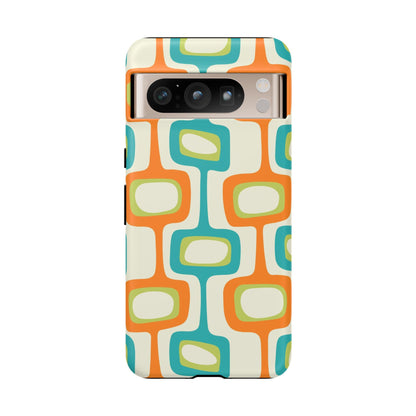 Mid Century Modern Groovy Googie Design, Colorful Smart Phone Tough Cases