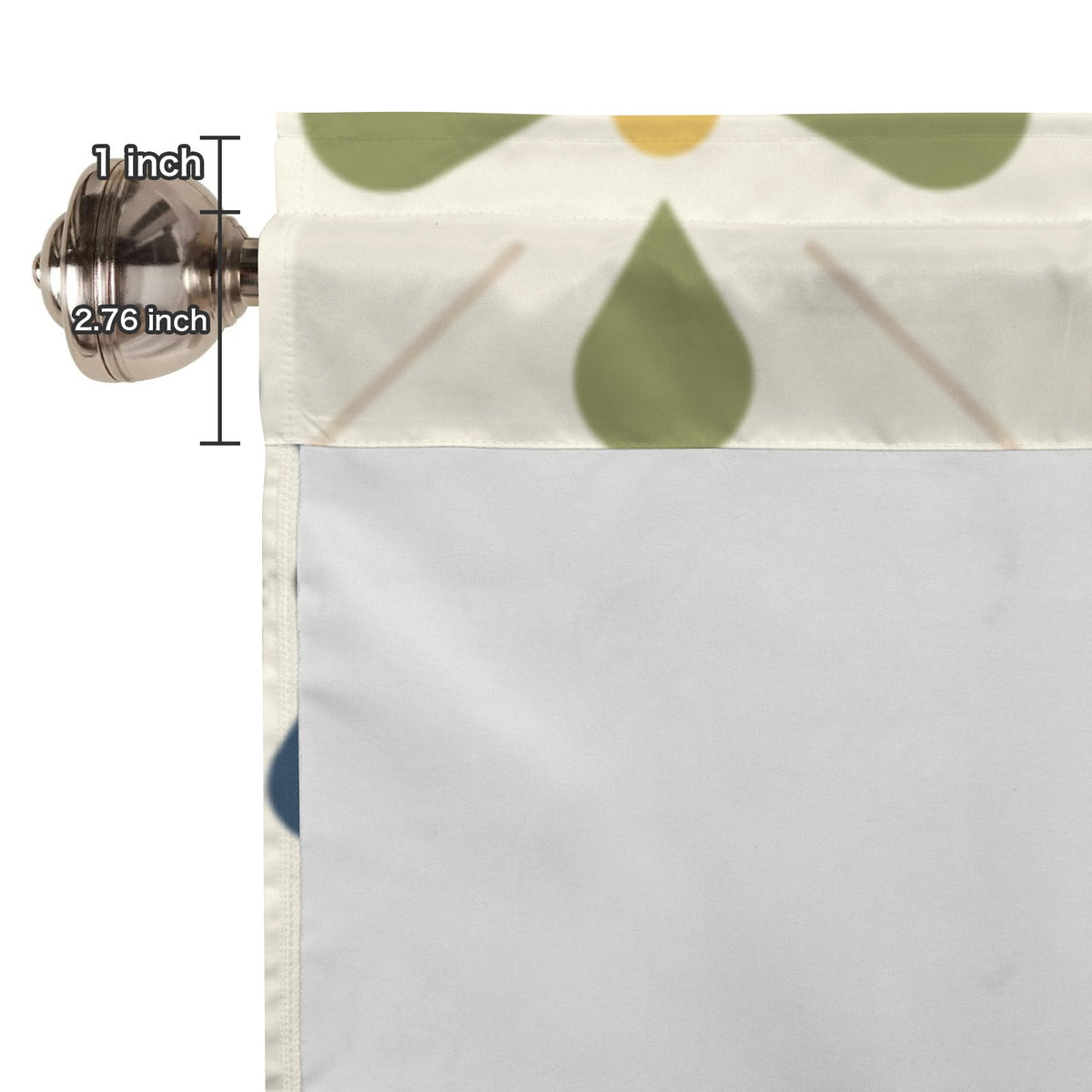 Modern Scandinavian Flower Designed Window Valance - Mid Century Modern Gal