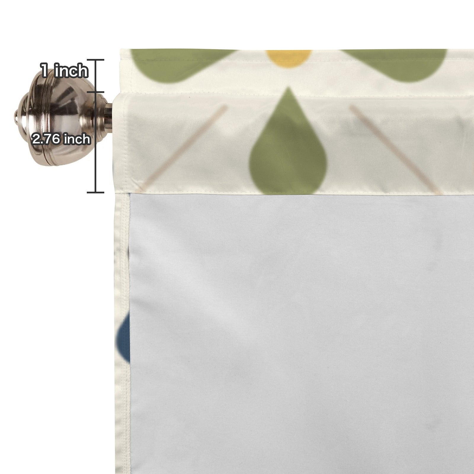 Modern Scandinavian Flower Designed Window Valance - Mid Century Modern Gal