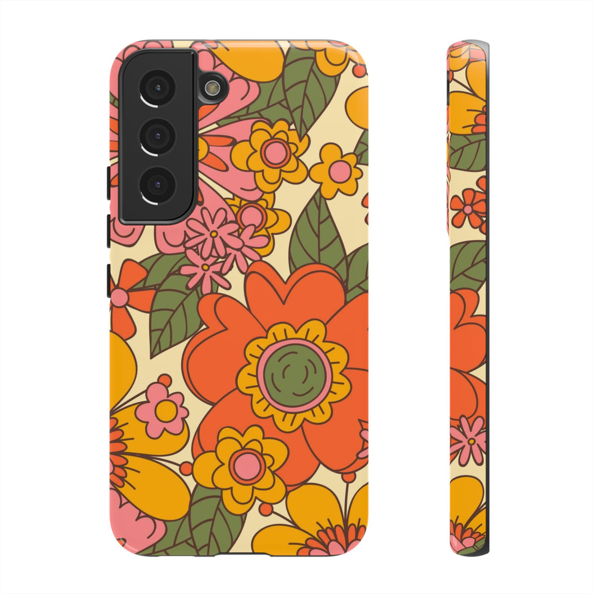 Groovy Retro Flower Power Vintage Inspired Pattern Smart Phones Tough Phone Cases