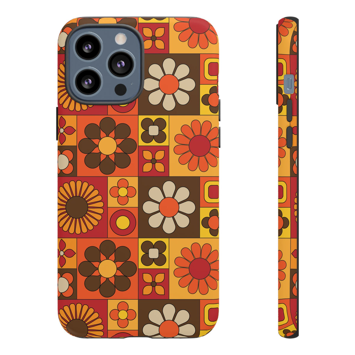 Retro 70s Mid Mod Floral Phone Case | Tough Cases for Flower Lovers