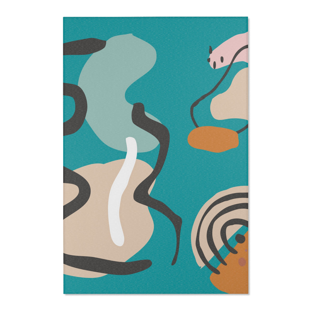 Modern Abstract Area Rug - Stylish Décor for Living Spaces - Mid Century Modern Gal