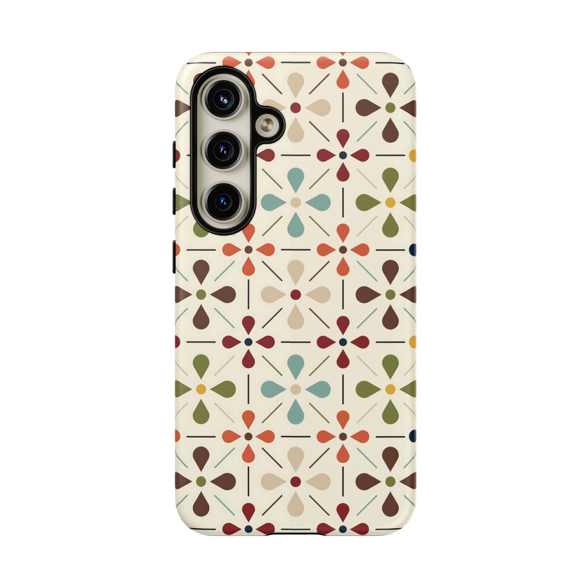 Scandinavian Flower, Mid Modern Danish Design Tough Phone Case
