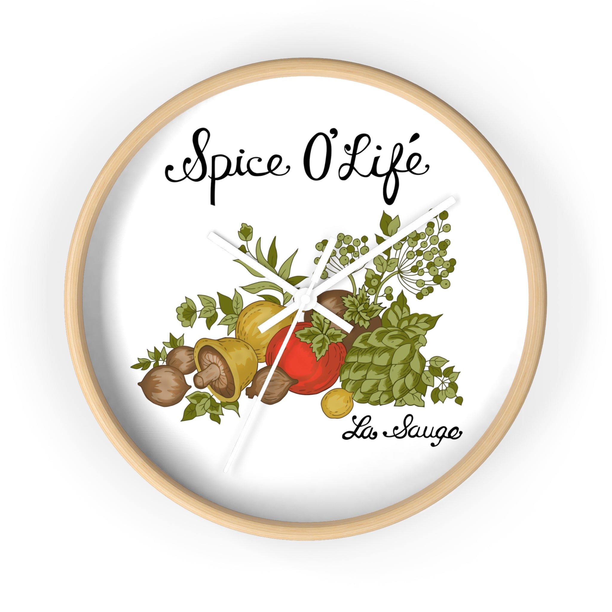 70s Spice Of Life Corningware Inspired Kitschy Mod Retro Wall Clock