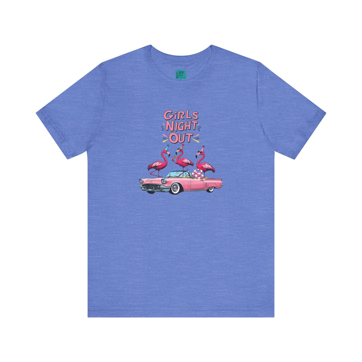 Girls Night Out Retro Fun Party Flamingo Tee - Mid Century Modern Gal